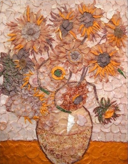 奇幻艺术展 竟用肉片作画（奇图）